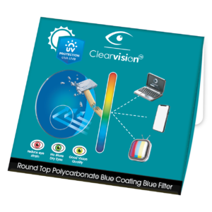 Round Top Blue Filter Polycarbonate Unbreakable Dual Vision